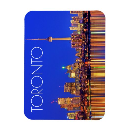Downtown Toronto skyline at night Magnet (Vertikal)