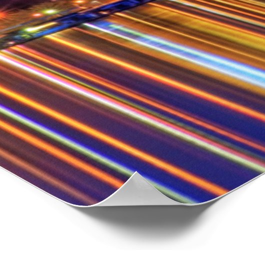 Downtown Toronto skyline at night Poster (Ecke)