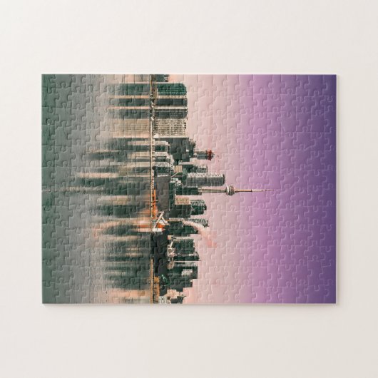 Downtown Toronto Skyline im Ontariosee Puzzle (Horizontal)