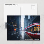 DOWNTOWN, TORONTO, TTC Streetcar Postkarte (Vorne/Hinten)