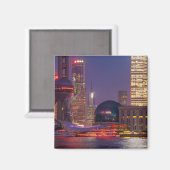 Downtown Ufer Shanghai, China Magnet (Vorderseite/Rückseite)