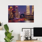 Downtown Ufer Shanghai, China Poster (Heimbüro)