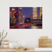 Downtown Ufer Shanghai, China Poster (Küche)