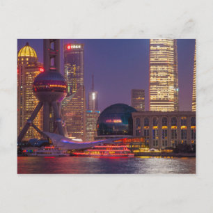 Downtown Ufer Shanghai, China Postkarte