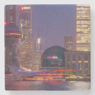 Downtown Ufer Shanghai, China Steinuntersetzer