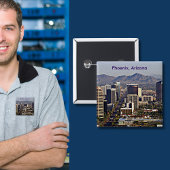 Downtown View von Phoenix, Arizona Button