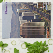 Downtown View von Phoenix, Arizona Küchentuch (Gefaltet)