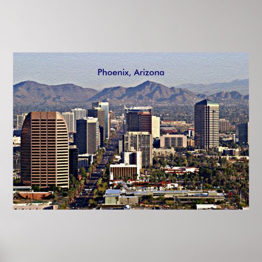 Downtown View von Phoenix, Arizona Poster (Vorne)