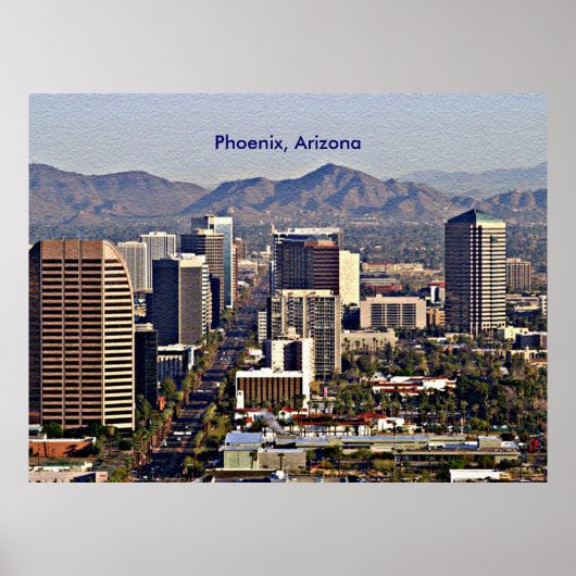 Downtown View von Phoenix, Arizona Poster (Vorne)