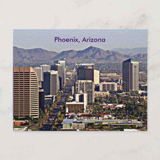 Downtown View von Phoenix, Arizona Postkarte (Vorderseite)