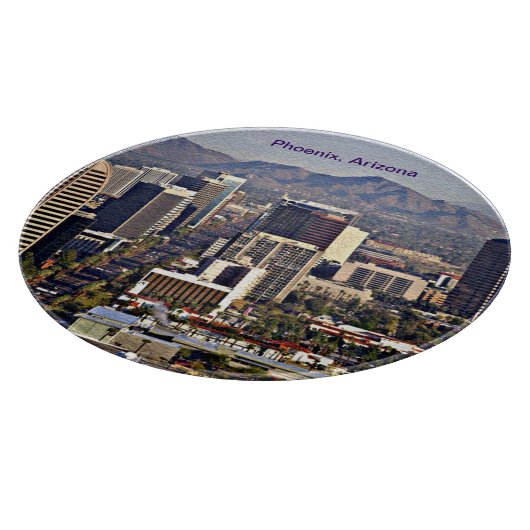 Downtown View von Phoenix, Arizona Schneidebrett (Ecke)