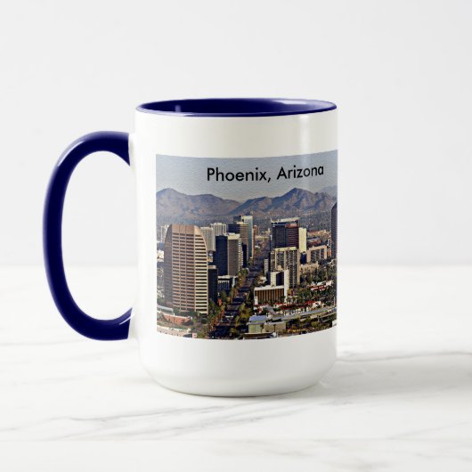 Downtown View von Phoenix, Arizona Tasse (Links)