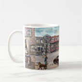 Downtown Willoughby, Hund Walk Painting Tasse (Links)