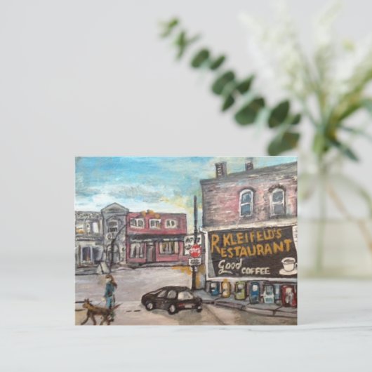 Downtown Willoughby, Hundeschwalbe Malerei Postcar Postkarte (Stehend Vorderseite)