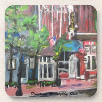 Downtown Willoughby, Ohio Painting Untersetzer