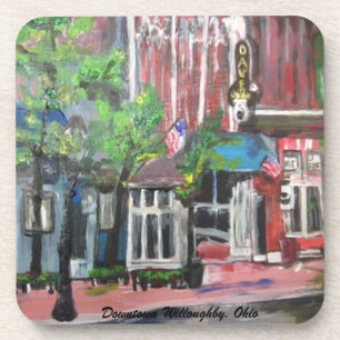 Downtown Willoughby, Ohio Painting Untersetzer