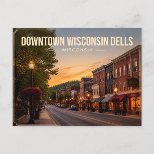 Downtown Wisconsin Dells, Wisconsin Postkarte