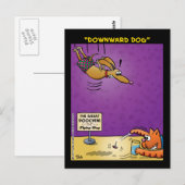 "Downward Dog" Postkarte (Vorne/Hinten)