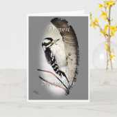 Downy Woodpecker 8998 - nach Wunsch anpassen Karte (Gelbe Blume)