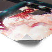 Downy Woodpecker am Feeder Square Foto (Ecke)