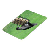 Downy Woodpecker auf Feeder Magnet (Linke Seite)
