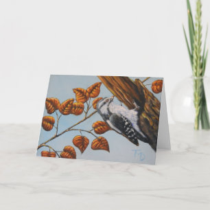 Downy Woodpecker - Blank Grußkarte Karte