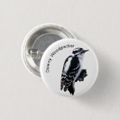 Downy Woodpecker Button (Vorne & Hinten)