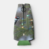 Downy Woodpecker & Christmas Tree Flaschenkühler (Rückseite)