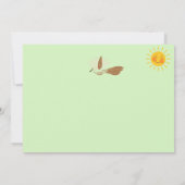 Downy Woodpecker Flat Greeting Card Karte (Rückseite)