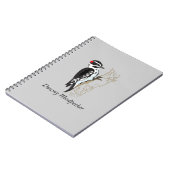 Downy Woodpecker Illustration Notizblock (Linke Seite)
