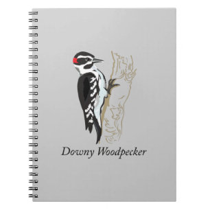 Downy Woodpecker Illustration Notizblock
