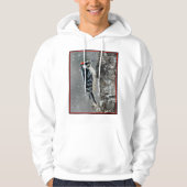 Downy Woodpecker in Snow - Original Foto Hoodie (Vorderseite)