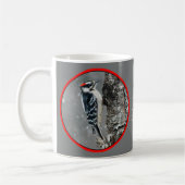 Downy Woodpecker in Snow - Original Foto Kaffeetasse (Links)