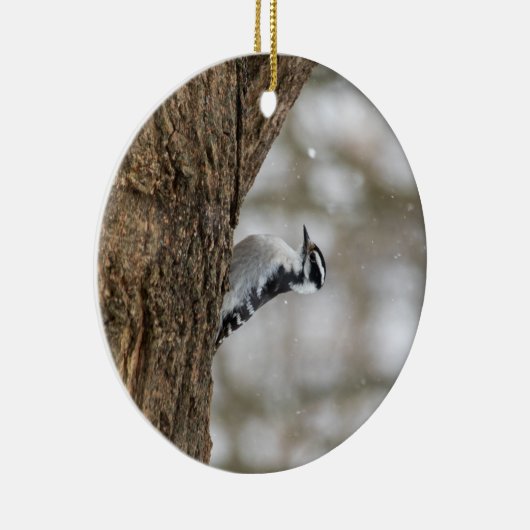 Downy Woodpecker | KERAMIK Ornament (Rechts)