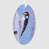 Downy Woodpecker-Malerei - Original Bird Art Ornament (Vorderseite)