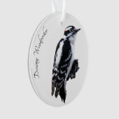 Downy Woodpecker Ornament (Vorderseite)