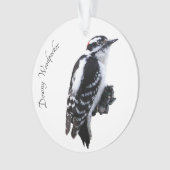Downy Woodpecker Ornament (Vorderseite)