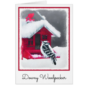 Downy Woodpecker Painting - Original Bird Art
