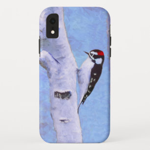 Downy Woodpecker Painting - Original Bird Art Case-Mate iPhone Hülle