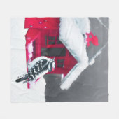 Downy Woodpecker Painting - Original Bird Art Fleecedecke (Vorderseite (Horizontal))