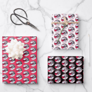 Downy Woodpecker Painting - Original Bird Art Geschenkpapier Set