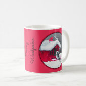 Downy Woodpecker Painting - Original Bird Art Kaffeetasse (VorderseiteRechts)