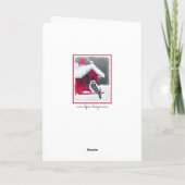 Downy Woodpecker Painting - Original Bird Art Karte (Rückseite)