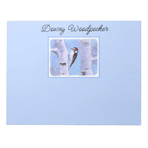 Downy Woodpecker Painting - Original Bird Art Notizblock