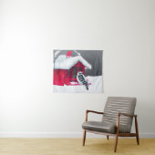 Downy Woodpecker Painting - Original Bird Art Wandteppich (Beispiel (Horizontal))