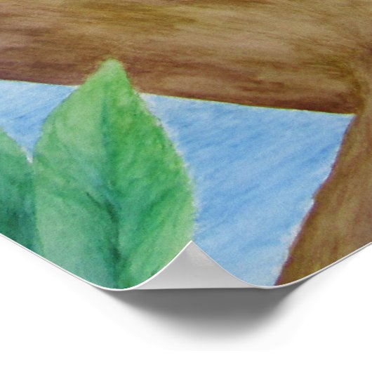 Downy Woodpecker Poster (Ecke)