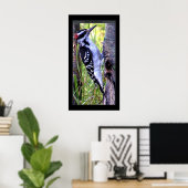 Downy Woodpecker Print Poster (Heimbüro)