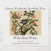 Downy Woodpecker - von Audubons Vögeln Amerikas Schaumweinetikett (Einzelnes Label)