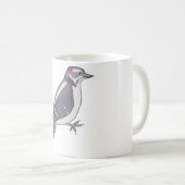 Downy Woodpecker Wasservogelarten Kunst Kaffeetasse (VorderseiteRechts)