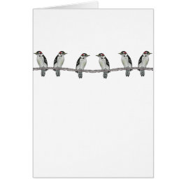 Downy Woodpeckers Party Einladung Card